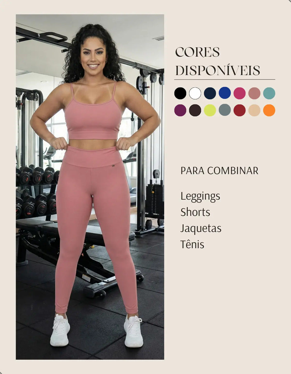 Top Fitness Academina De Alcinha Fina Com Bojo