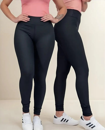 Kit 3 Calças Feminina Legging Grossa Para Academia Cós Alto