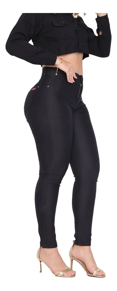 Kit 3 Calça Jeans Feminina Cintura Alta C/ Elastano Lycra