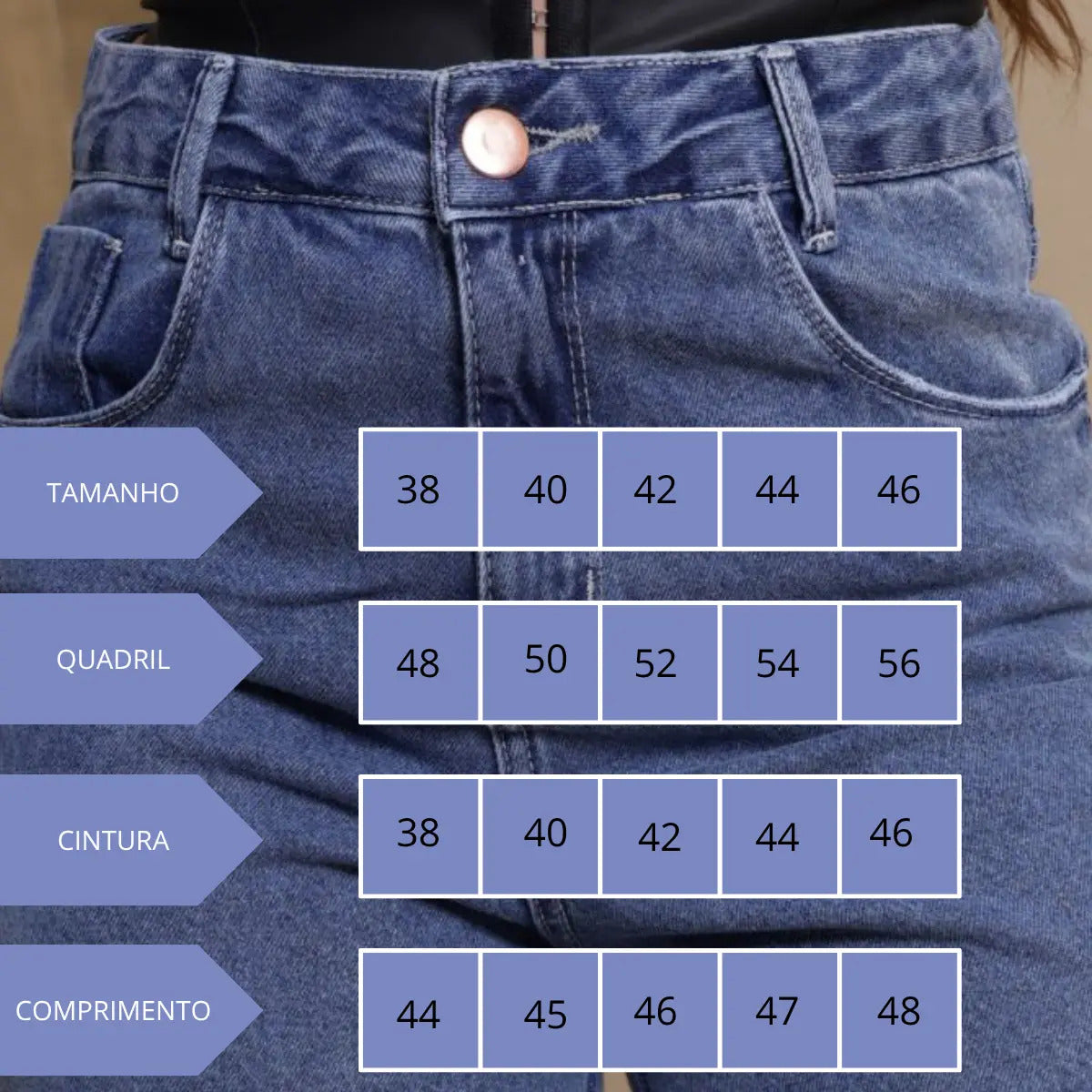 Bermuda Jeans Cintura Alta Feminina Com Estonado Na Lavagem