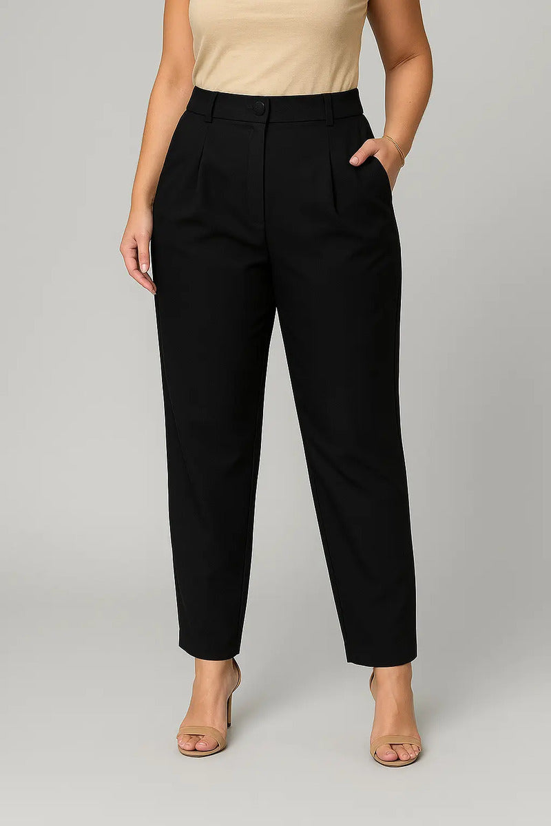 Calça Social Alfaiataria Cintura Alta Plus Size Feminina