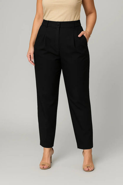 Calça Social Alfaiataria Cintura Alta Plus Size Feminina