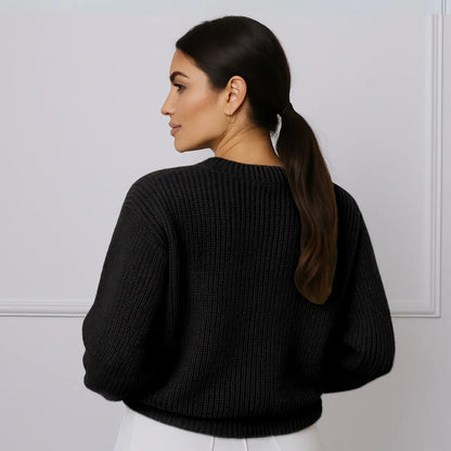 Suéter Blusa Manga Longa Max Cropped Frio Pullover Lã Trico