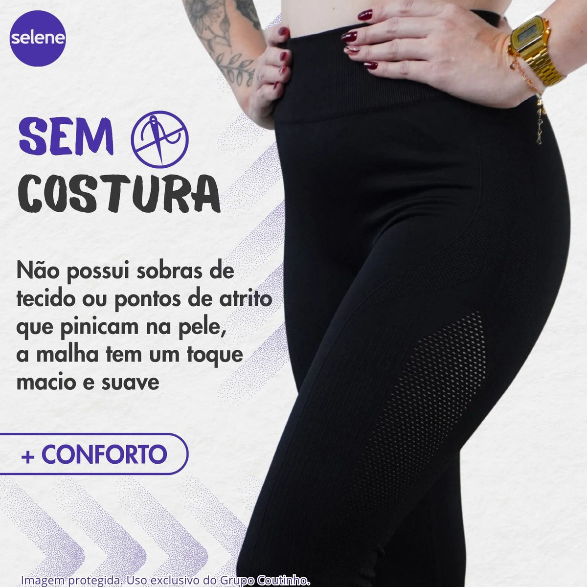 Legging Fitness de Treino Zero Transparência Selene