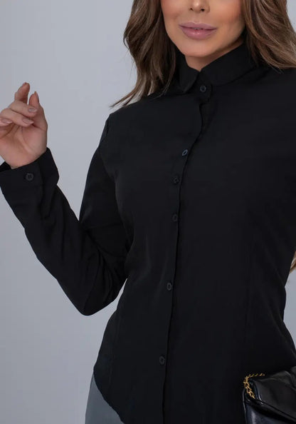 Camisa De Botão Sofisticada Feminina Alta Qualidade Sale 40%