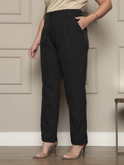 Calça Social Alfaiataria Cintura Alta Plus Size Feminina