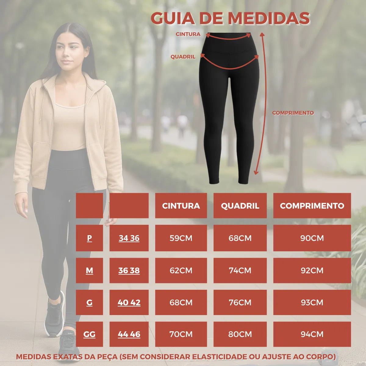 Calca Feminina Termica Forrada Legging Aveludada Frio Grossa