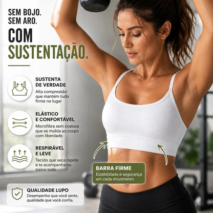 Top Lupo Loba Fitness Confortável Ótima Sustentação Academia