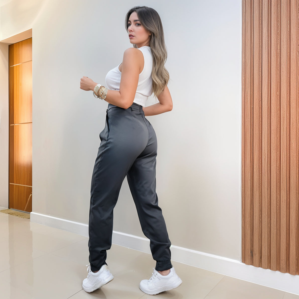 Calça Cenoura Sport Chic Premium Conforto Sofisticada Social