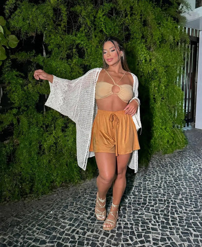 Shorts Godê Feminino Cintura Alta Em Viscolycra Soltinho