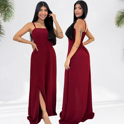 Long Dress Bridesmaid Wedding Social Elegant Duna Bride
