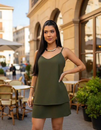 Vestido Feminino Ísis Leve Fluido Casual Elegante Duna para o Verão