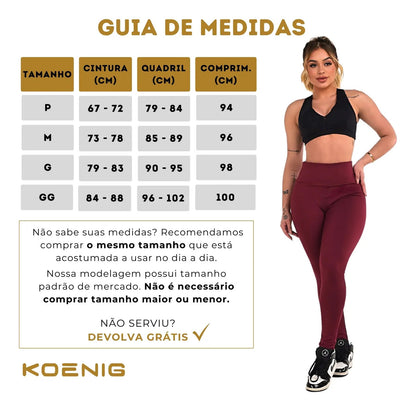 Calça Legging Leg Zero Transparência Cintura Alta Academia