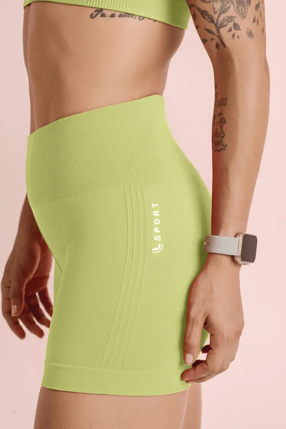 Short Feminino Lupo Modela Bumbum Sport Cós Alto Anatomico