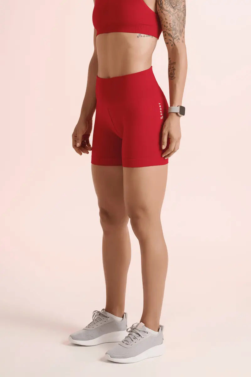 Short Feminino Lupo Modela Bumbum Sport Cós Alto Anatomico