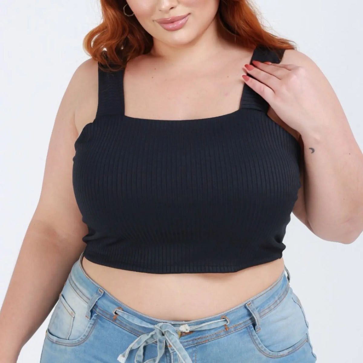 Top Plus Size Alça Larga Reforçado Feminino Modelador G4