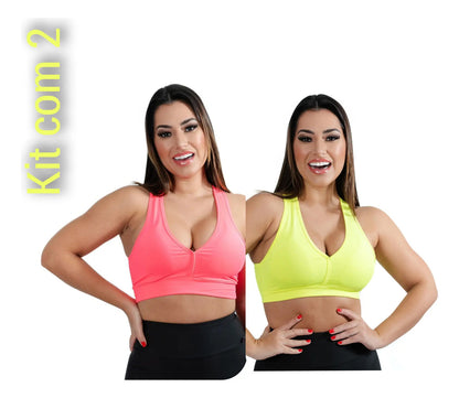 Kit 2 Top Nadador Academia Fitness ,liso C/bojo Para Malhar