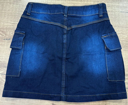 Saia Cargo Feminina Cintura Alta Com Lycra Levanta Bumbum