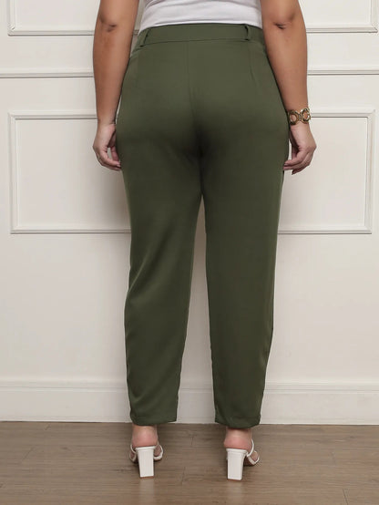 Calça Social Alfaiataria Cintura Alta Plus Size Feminina