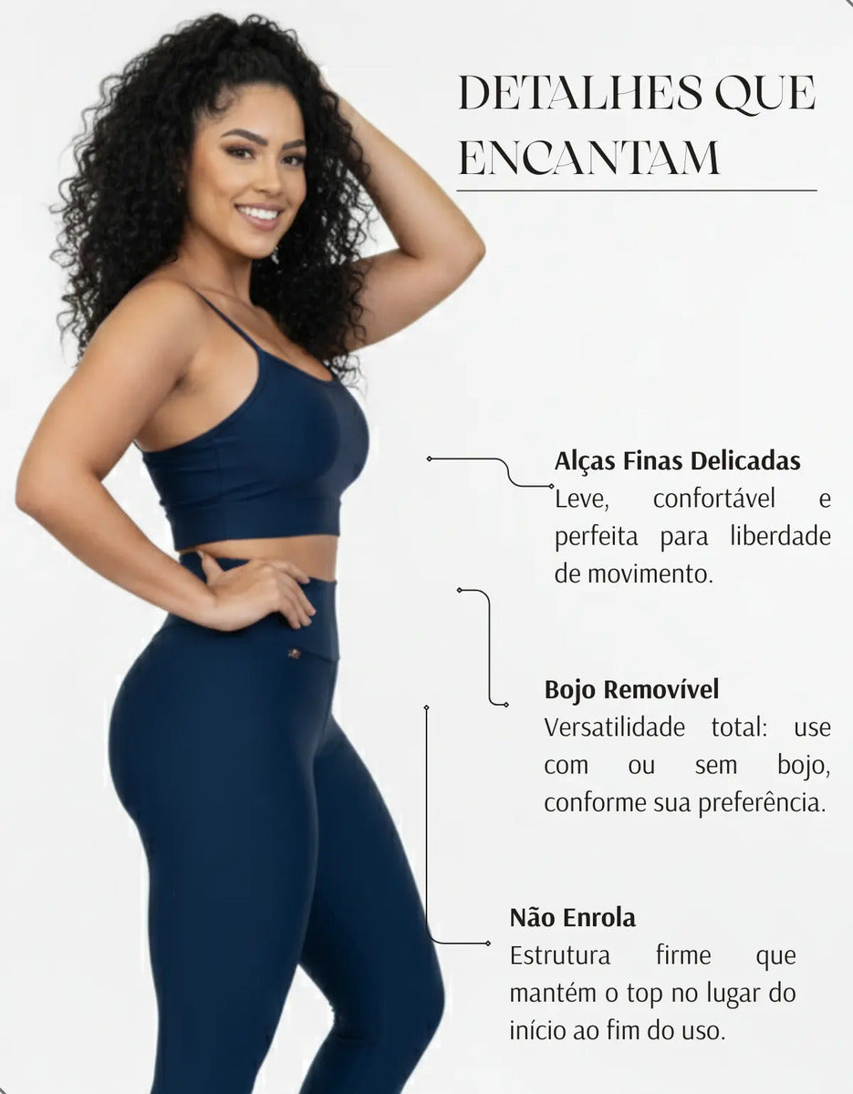 Kit-2 Top Alcinha Fina Academia Fitness C/ Bojo Suplex Power