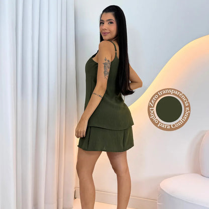 Vestido Feminino Ísis Leve Fluido Casual Elegante Duna para o Verão