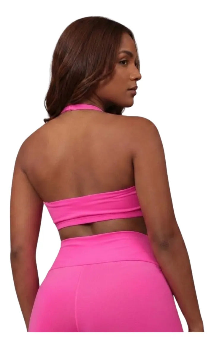 Top Halter Fitness Frente Unica Suplex Bojo Removìvel Yoga