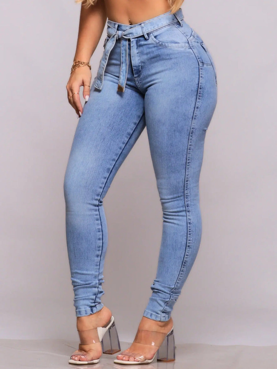 Calça Jeans Feminina Cós Alto Empina Bumbum Patria Brasil