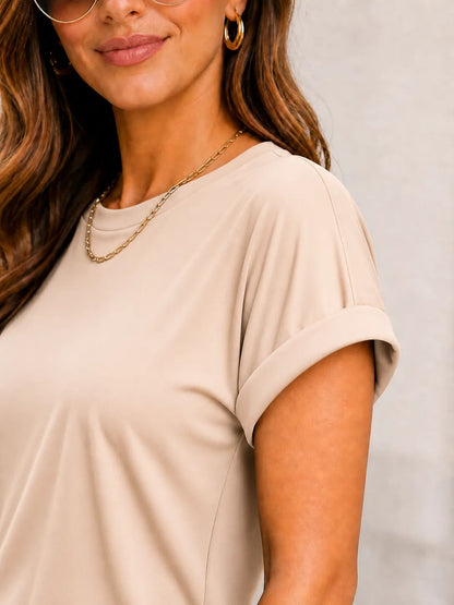 Blusa Feminina Casual Manga Japonesa Dobrada Confortável