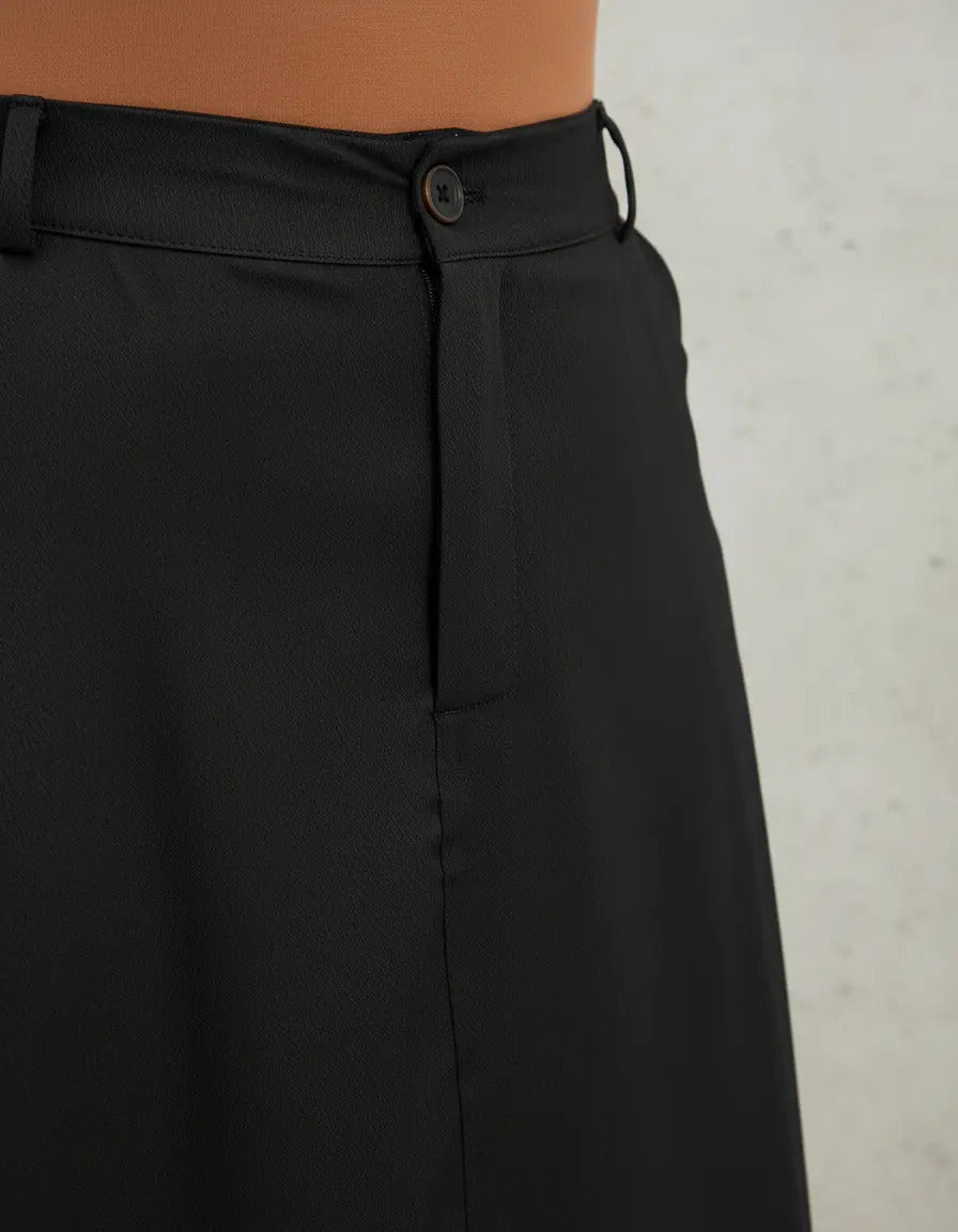 Saia Alfaiataria Plus Size Rodada Evasê Cós Alto Evangélica