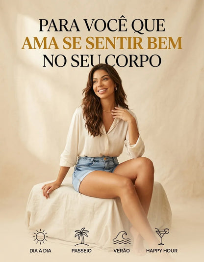 Short Jeans Feminino Cintura Alta C/ Lycra Hot Pant Stillger