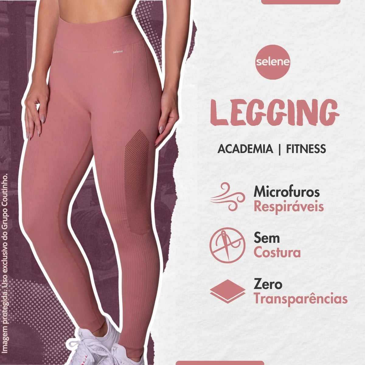 Legging Fitness de Treino Zero Transparência Selene