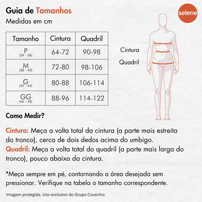 Calça Legging Zero Transparência Fitness Cintura Alta Selene