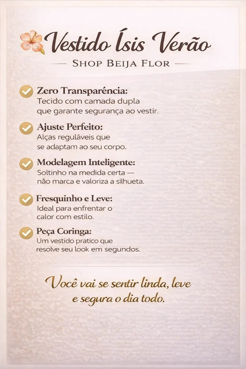 Vestido Feminino Ísis Leve Fluido Casual Elegante Duna para o Verão