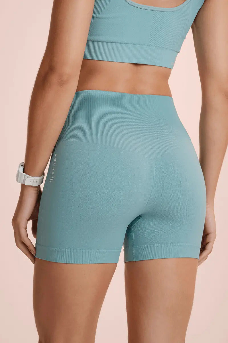 Short Feminino Lupo Modela Bumbum Sport Cós Alto Anatomico