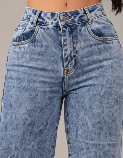 Calça Jeans Feminina Wide Leg Levanta Bumbum Cintura Alta