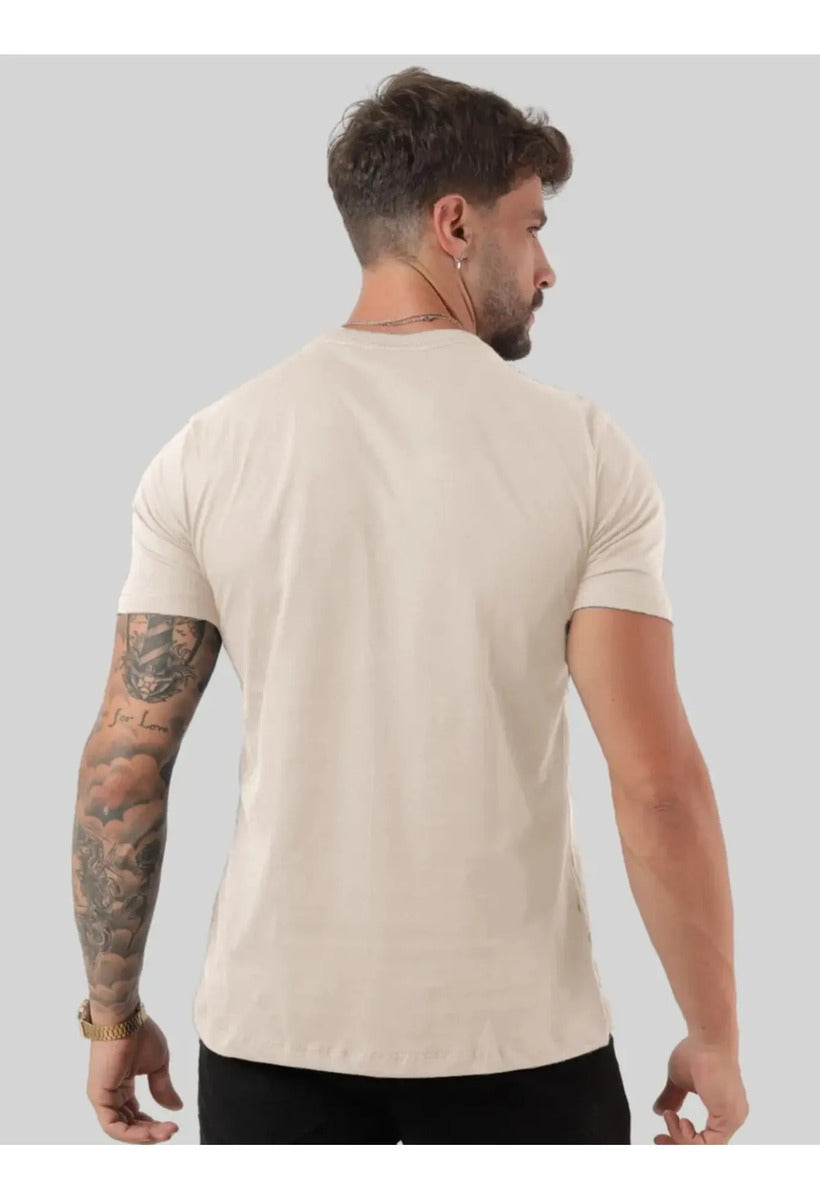 Camiseta Basica Masculina Algodão Lisa Malha Peruana Premium