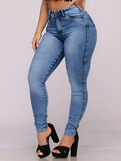Calça Jeans Feminina Cós Alto Empina Bumbum Patria Brasil