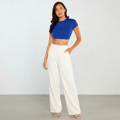Top Cropped Feminino Básico Blusinha Academia Manga Curta