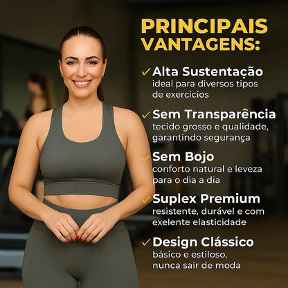 Kit 5 Top Feminino Plus Size Academia Fitness Treino Suplex