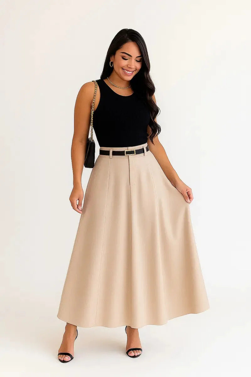 Saia Longa Social Alfaiataria Moda Feminina Evangelica Prime
