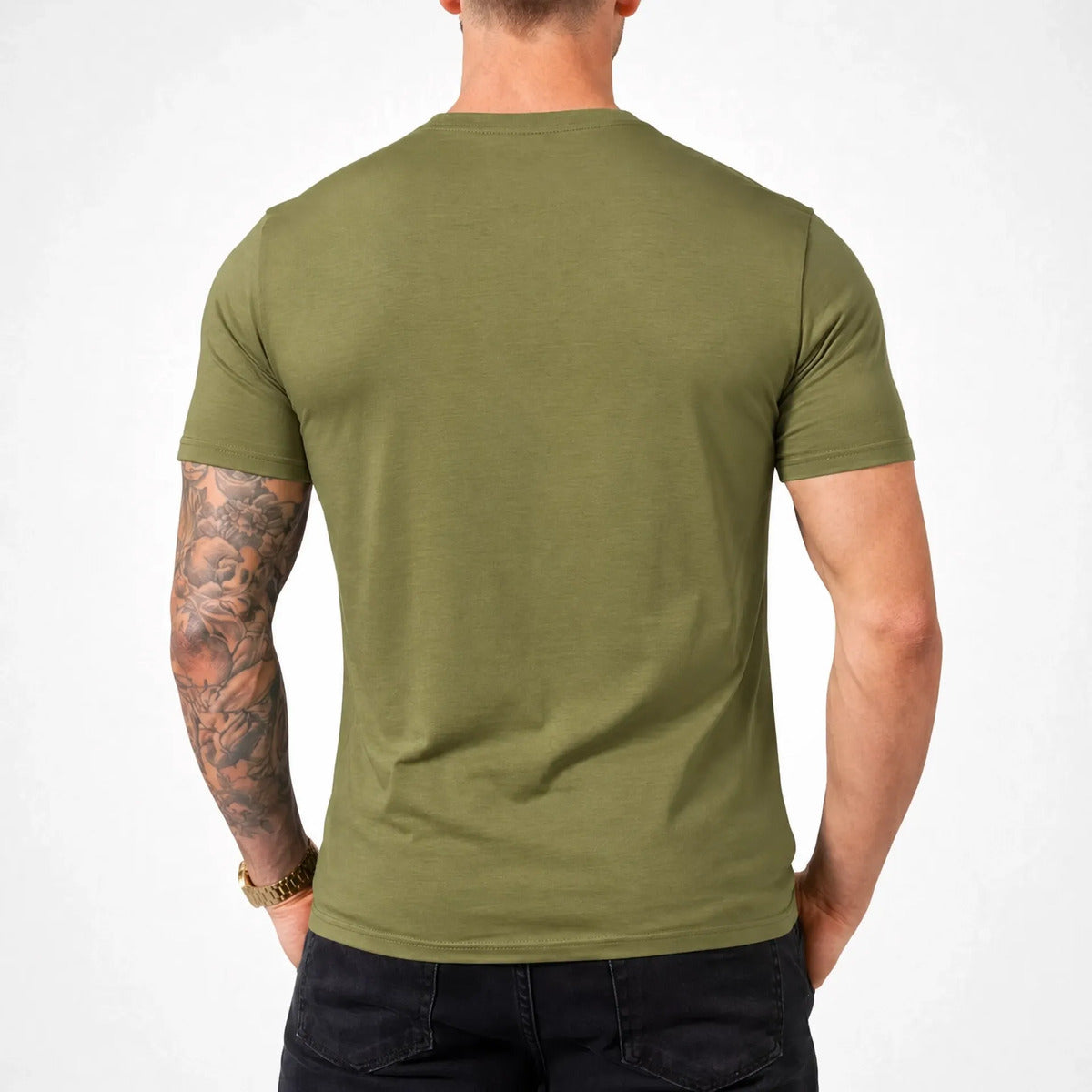 Camiseta Basica Masculina Algodão Lisa Malha Peruana Premium