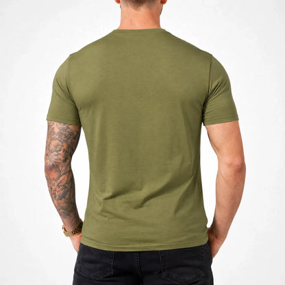 Camiseta Basica Masculina Algodão Lisa Malha Peruana Premium