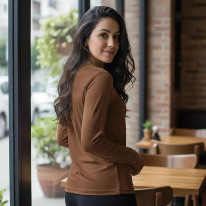 Blusa Térmica Feminina Flanelada Peluciada Frio Inverno