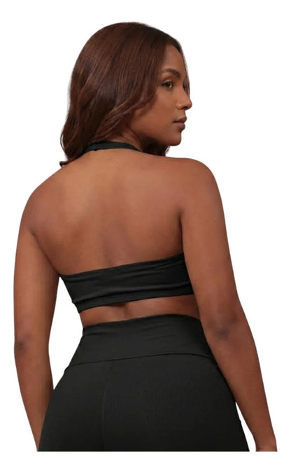Top Halter Fitness Frente Unica Suplex Bojo Removìvel Yoga