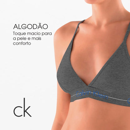 Top Nadador Calvin Klein Sem Bojo Cotton Algodão Feminino