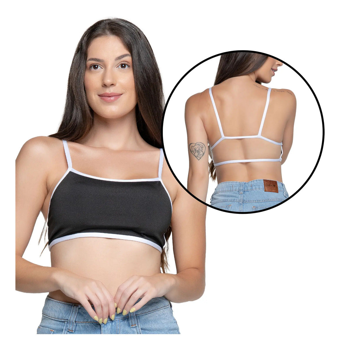 Top Costa Nua De Academia Feminino Fitness Ginástica Treino