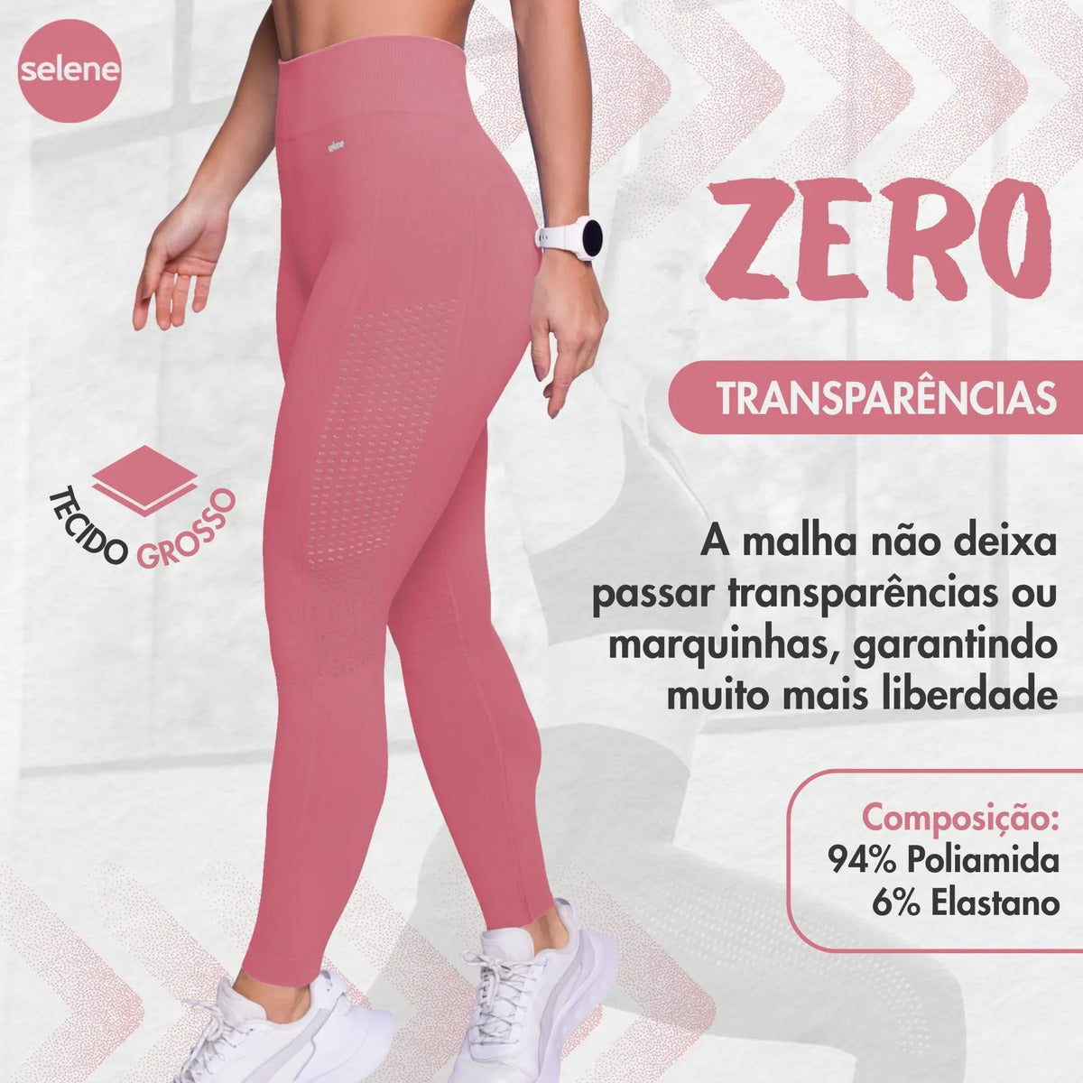 Legging Fitness de Treino Zero Transparência Selene