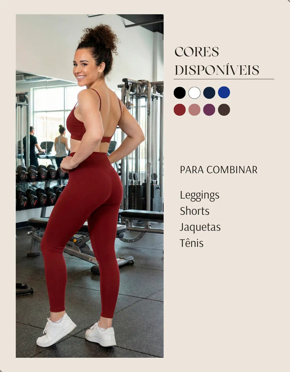 Top Fitness Academia Alça Fina Costa Aberta Feminino