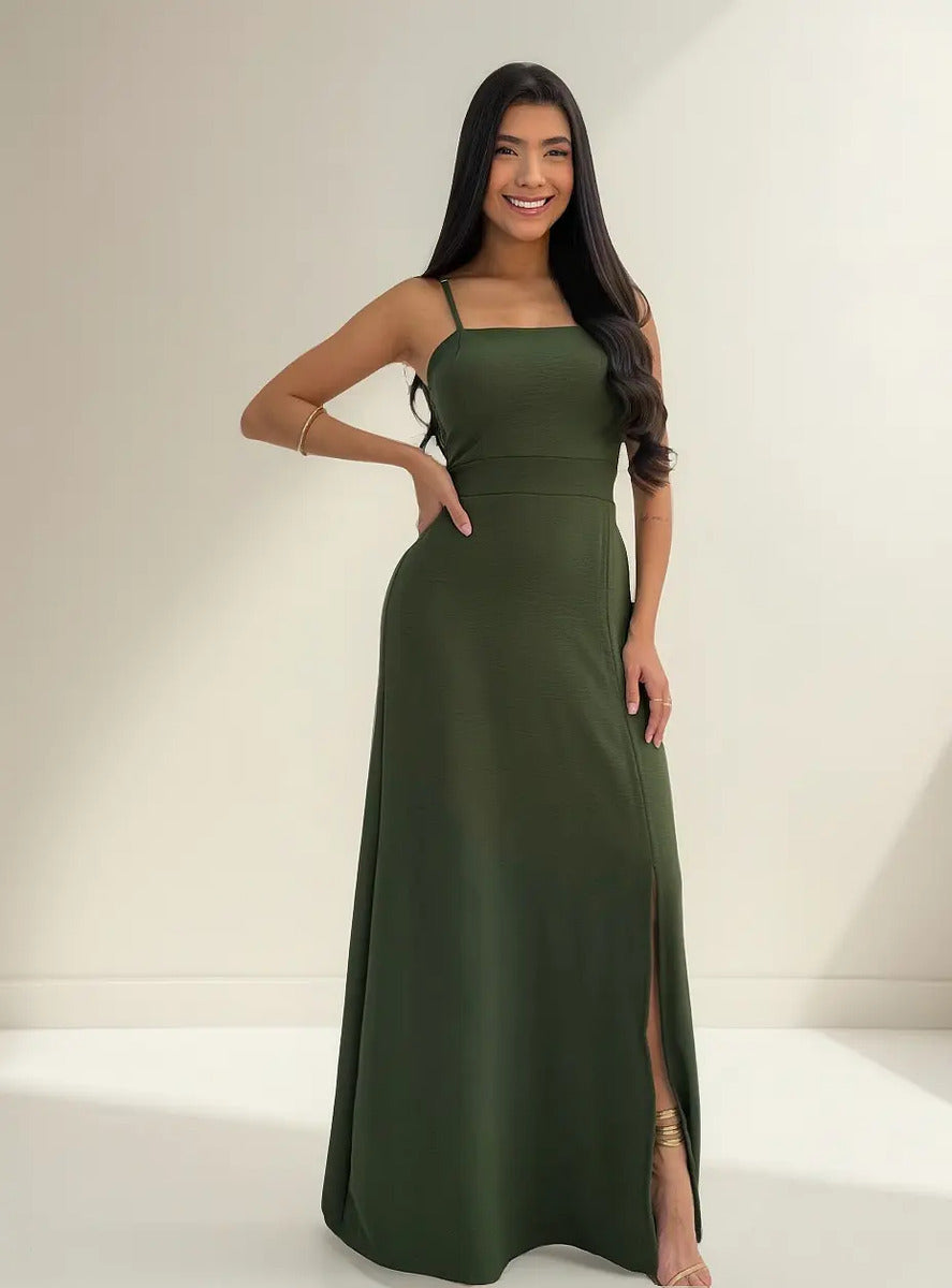 Long Dress Bridesmaid Wedding Social Elegant Duna Bride