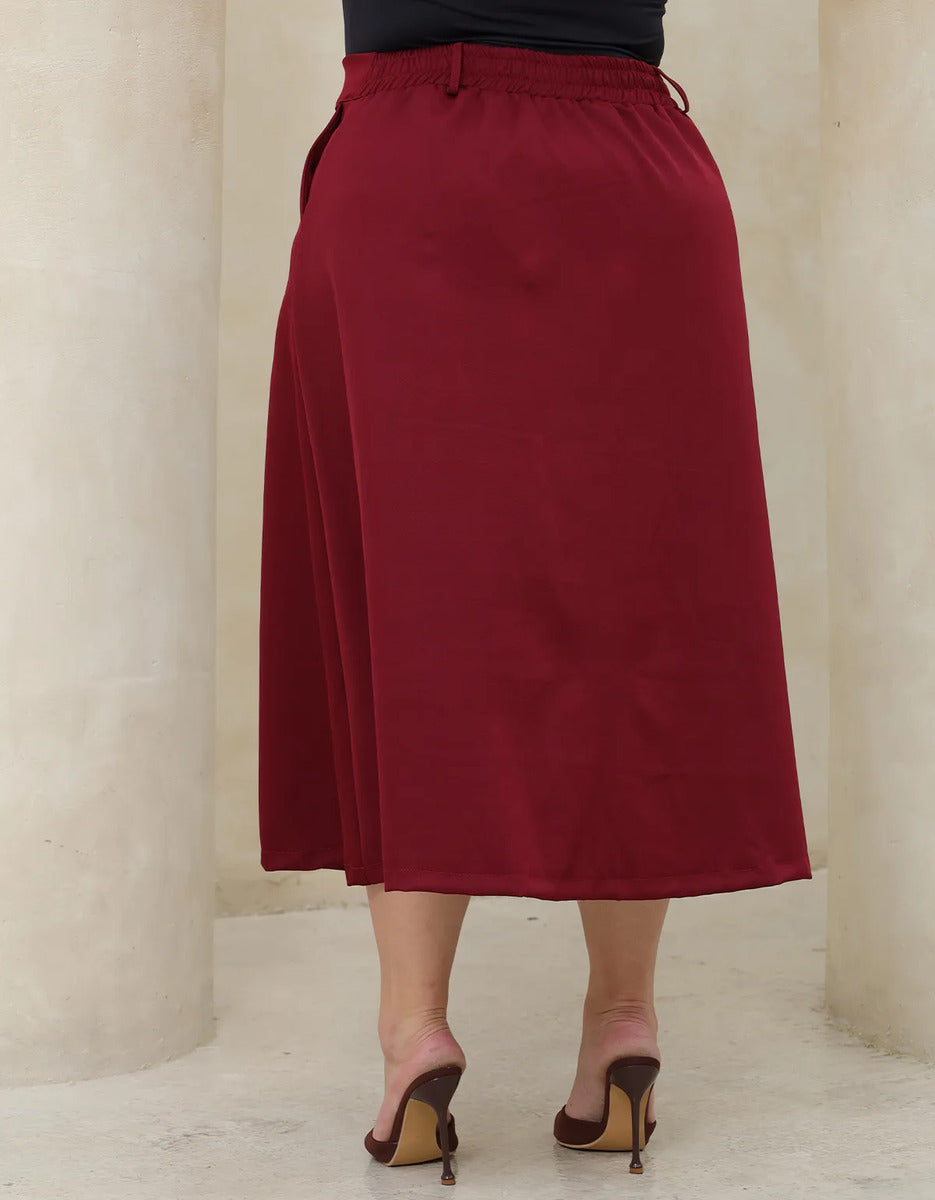 Saia Alfaiataria Feminina Plus Size Midi Evangélica Casual